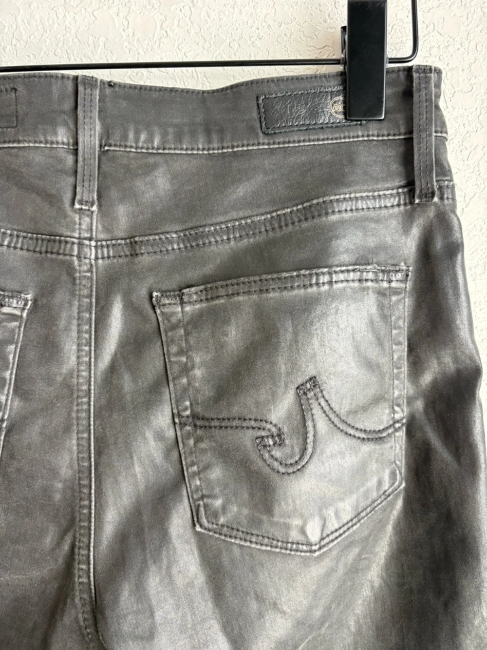 AG Jeans Farrah Skinny Leatherette Ankle Jean 27 waxed - Picture 10 of 11